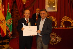 Su vicepresidente en Cádiz, Javier Villarmín Garrido, recogió el premio